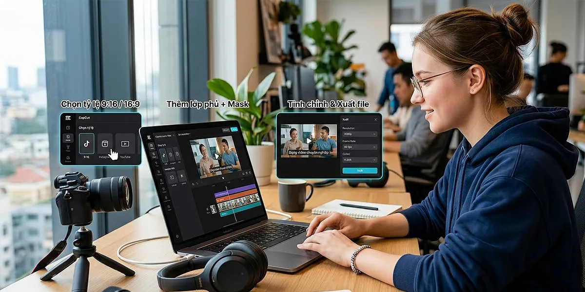 Làm video split screen
