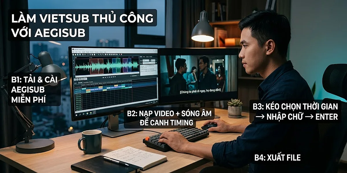 Cách làm video vietsub thủ công