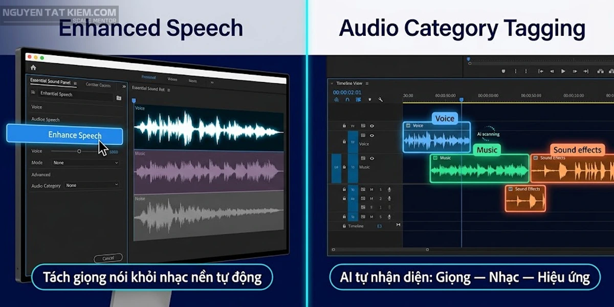 Cách tách âm thanh ra khỏi video bằng Adobe