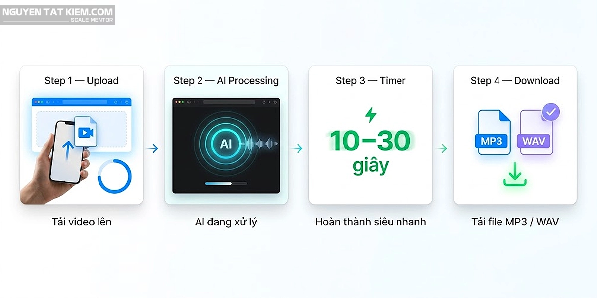 Cách tách âm thanh ra khỏi video online