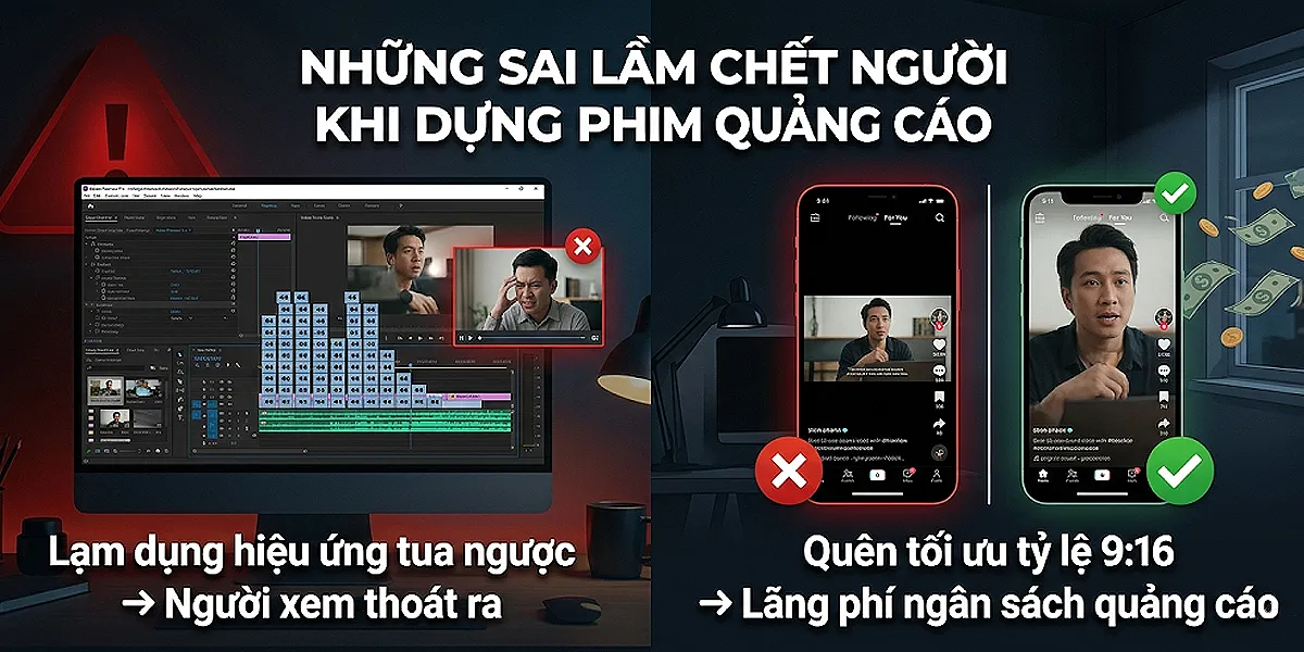 Sai lầm khi làm tua ngược video trong Premiere
